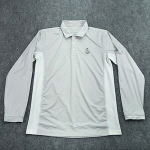 San Soleil Polo‎ Shirt Mens Medium Striped Cooling Pine Hills Golf Logo